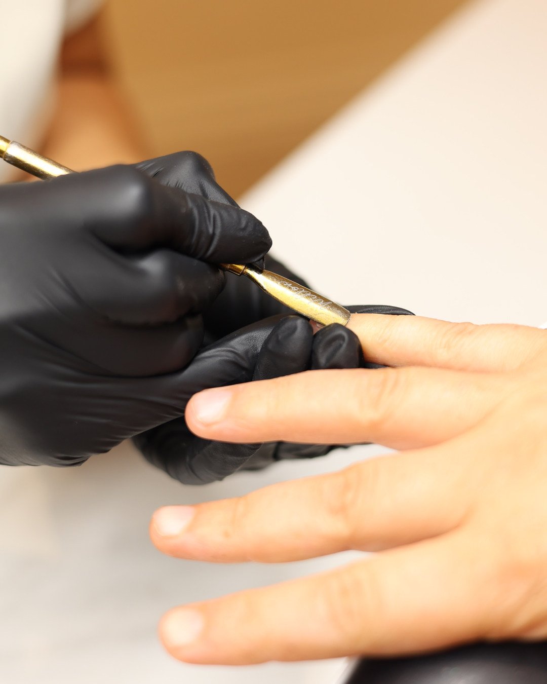 Nail work up close