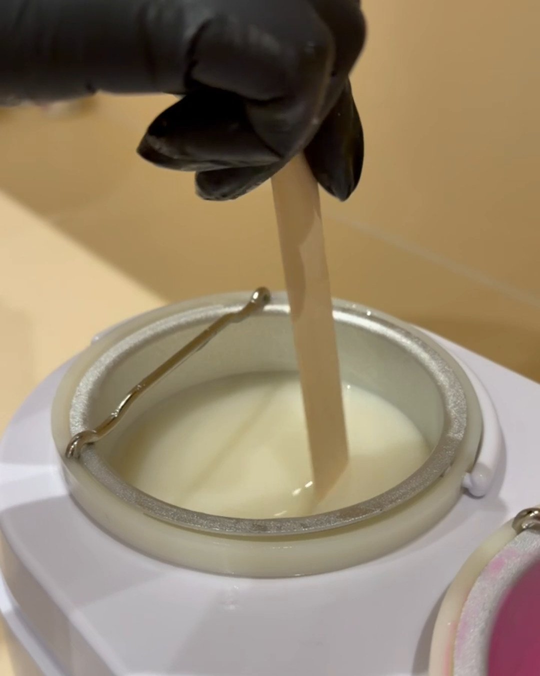 Warm wax ready for a waxing treatment